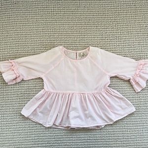 Peek girls pink ruffle blouse